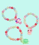  unisex set of 3 artificial beads stylish bracelet
