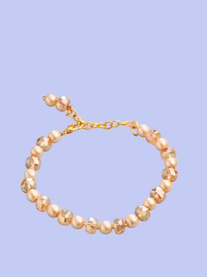  gold toned artificial beads wraparound bracelet 1