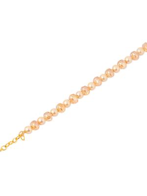  gold toned artificial beads wraparound bracelet 2