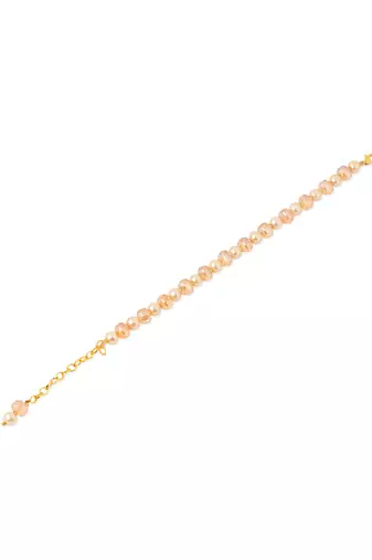  gold toned artificial beads wraparound bracelet