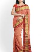Red and yellow patola silk single ikkat silk saree