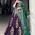 purple foil printed tussar silk lehenga set choli with dupatta