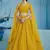 yellow sequins work georgette lehenga set choli with dupatta
