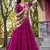 pink thread work vichitra silk lehenga set choli with dupatta
