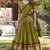 mehendi green chanderi silk zari weaving lehenga set choli with dupatta with dupatta
