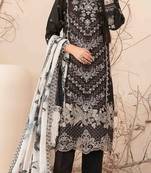 Black Embroidered cotton salwar suit