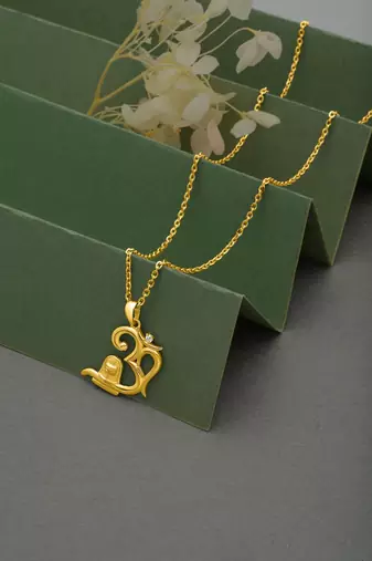 om shivling pendant with chain
