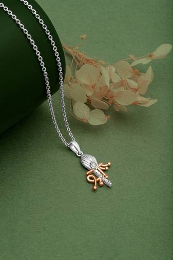 Two tone rose gold shree pendant