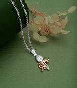 Two tone rose gold shree pendant