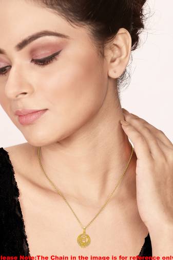 gold plated ik onkar pendant