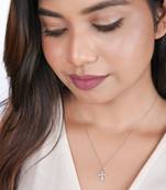 serene cross pendant with chain