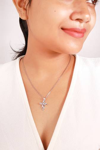 divine cross pendant with chain