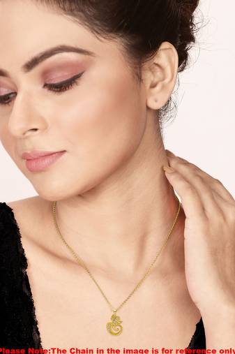 gold plated ganesha glow pendant