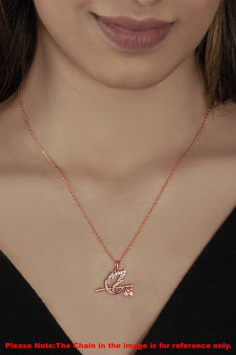 rose gold deity spirit pendant
