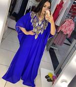 SALE New Wedding Moroccan Dubai Kaftan Arabic Abaya Dress Very Fancy Long Gown 