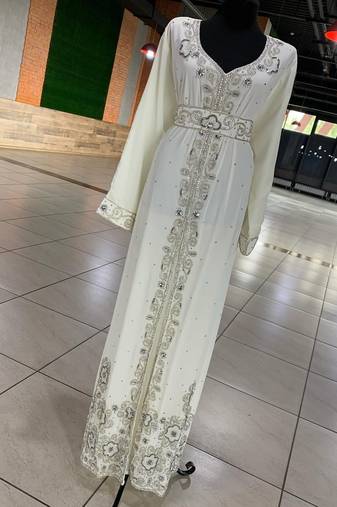 SALE Luxury Bedded Crystal Work Moroccan Dubai Kaftans Wedding Bridesmaid Dress