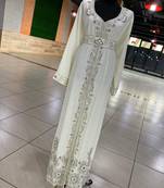 SALE Luxury Bedded Crystal Work Moroccan Dubai Kaftans Wedding Bridesmaid Dress