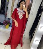 SALE Luxury Bedded Crystal Work Moroccan Dubai Kaftans Wedding Bridesmaid Dress