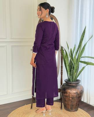  Chikankari Work with Pure Cotton Straight Kurta Pant and Dupatta Set 2