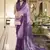 lavender floral printed chiffon saree with blouse