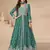 Green embroidery sequence work chinon silk anarkali suits