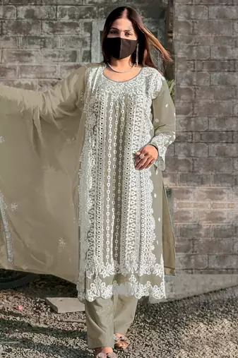 Chiku embroidery georgette salwar kameez