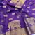 Purple Viscose Khadi Traditional Saree