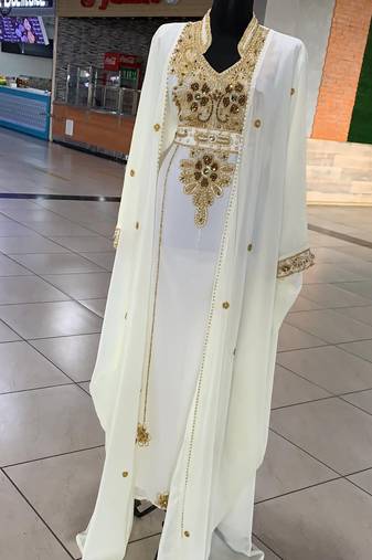 SALE Luxury Bedded Crystal Work Moroccan Dubai Kaftans Wedding Bridesmaid Dress