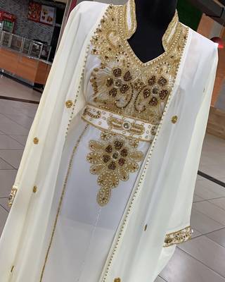 SALE Luxury Bedded Crystal Work Moroccan Dubai Kaftans Wedding Bridesmaid Dress 2