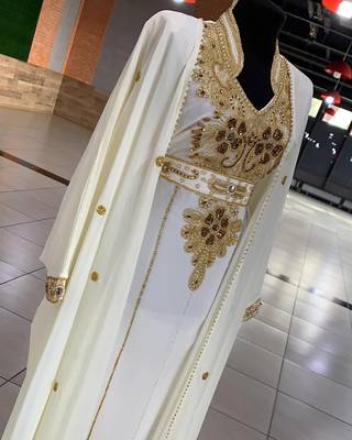 SALE Luxury Bedded Crystal Work Moroccan Dubai Kaftans Wedding Bridesmaid Dress 3
