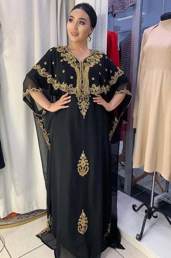 SALE New Moroccan Dubai Kaftans Farasha Abaya Dress Very Fancy Long Gown 