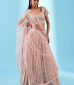 Georgette sequin Embroidered light Pink Lehenga Choli 
