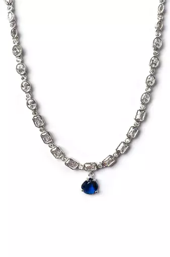 Blue ad sleek necklace set