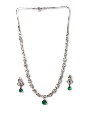 Green ad sleek necklace set 3