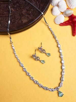 Turquoise ad sleek necklace set 1