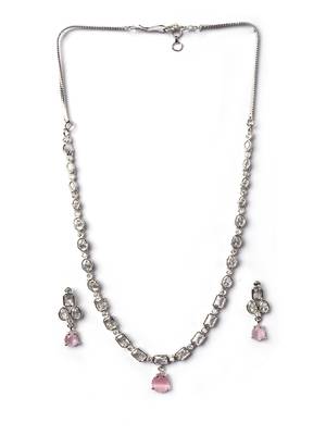 Pink ad sleek necklace set 3