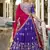 purple sequins and thread embroidered georgette indian designer wedding lehenga dress