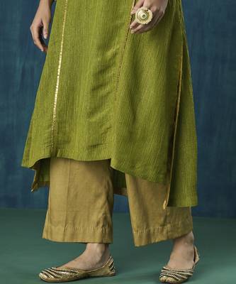 Green crinkle tissue jivika kurta 2