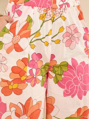 Cotton floral hi-low co-ord set 5