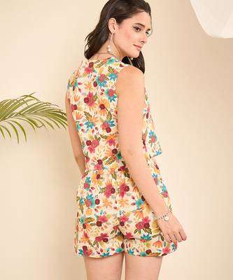 Floral print waistcoat co-ord set 4