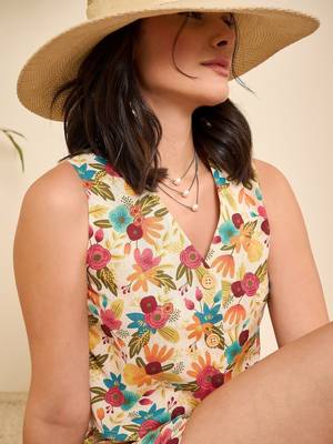 Floral print waistcoat co-ord set 5