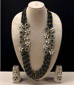Green heavy necklace set