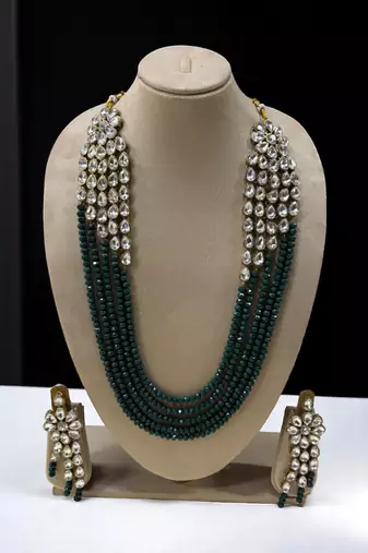 Bule heavy necklace set
