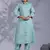 softblue green printed cotton kurta sets