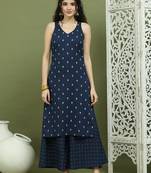Printed cotton kurta palazzo set