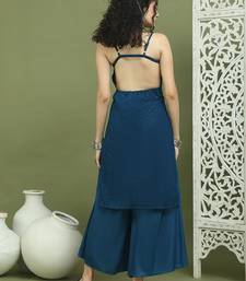 Chic backless designer kurta with palazzo