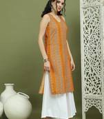 Foil printed rayon kurta with palazzos for women