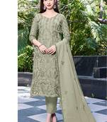 pista green georgette pure pakistani suit for women
