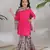 Pink cotton woven sharara set For girls