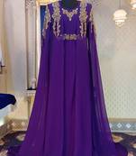Purple arabic party wear takchita kaftan
